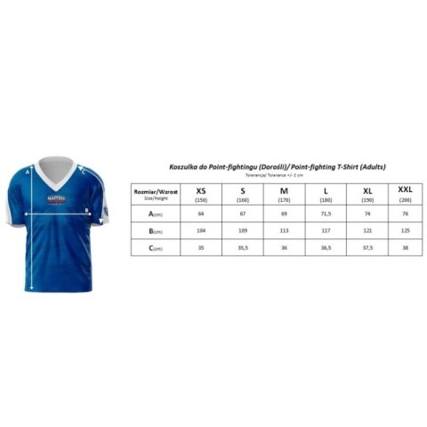 Koszulka MASTERS do point-fightingu (WAKO APPROVED)