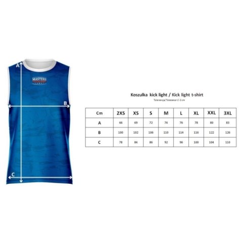 Koszulka bez rękawów MASTERS do kick lightu (WAKO APPROVED)