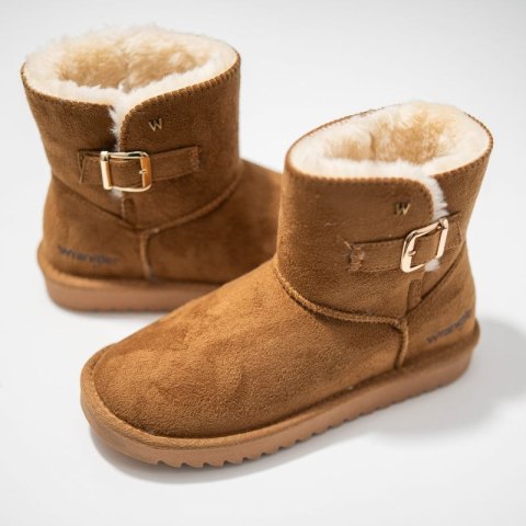 Śniegowce damskie Wrangler Elsa Platform MID buty zimowe ocieplane z futerkiem czarne (20243077.37B)