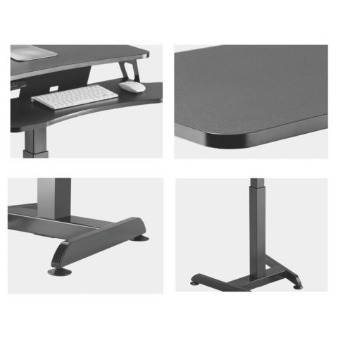 MACLEAN BIURKO ELEKTRYCZNE, STOLIK, STACJA ROBOCZA REGULACJA WYS MAX WYS 122CM MAX 37 KG - DO PRACY STOJĄCO SIEDZĄCEJ MC-835