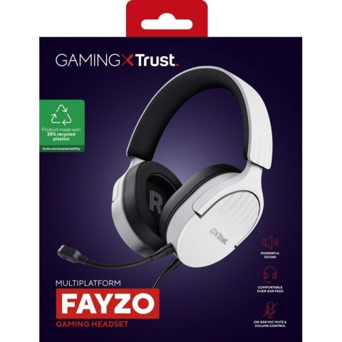 Słuchawki TRUST GXT489W FAYZO HEADSET WHT (25210)