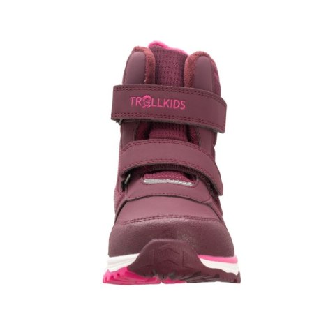 Buty zimowe Trollkids Kids Hafjell Winter Boots dla dziewczynki/chłopca wodoodporne fioletowe (264-419)
