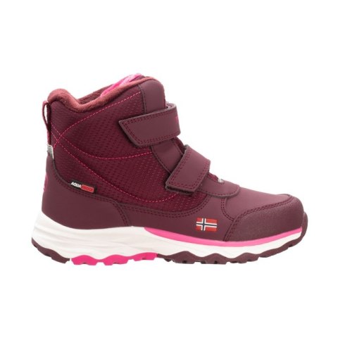 Buty zimowe Trollkids Kids Hafjell Winter Boots dla dziewczynki/chłopca wodoodporne fioletowe (264-419)