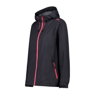 Kurtka z kapturem przeciwdeszczowa damska CMP Woman Jacket Fix Hood czarna (39X6636-01UE)