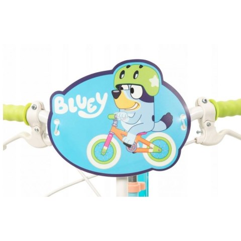 Rower dziecięcy TOIMSA Bluey 12" Błękitno-limonkowy