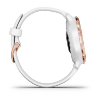 Zegarek Garmin Venu 2S (40 mm) Rose Gold Stainless Steel Bezel / White Case / Silicone Band