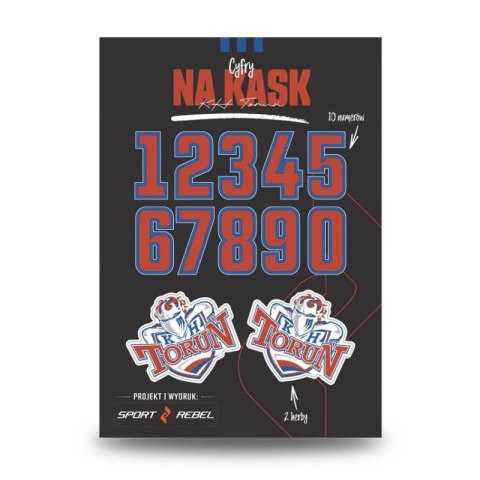 Cyfry na kaski KHT Toruń SREBCYFRY