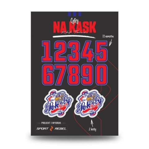 Cyfry na kaski Sokoły Toruń SREBCYFRY