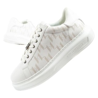 Karl Lagerfeld Kapri buty męskie sneakersy skóra naturalna białe