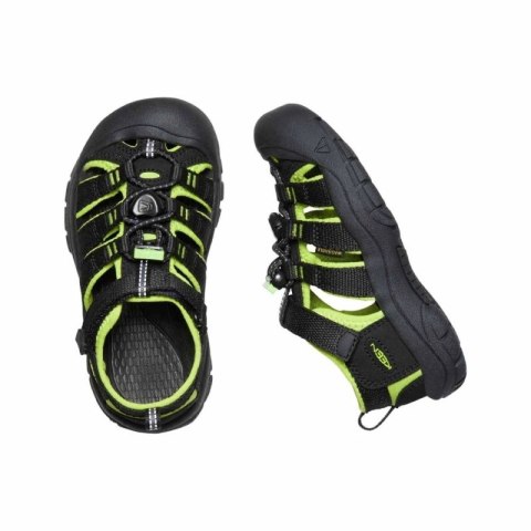 Sandały trekkingowe dziecięce na lato Keen Newport H2 Black/Lime green dla dzieci (1009942)