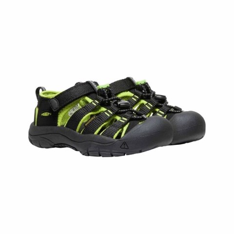 Sandały trekkingowe dziecięce na lato Keen Newport H2 Black/Lime green dla dzieci (1009942)