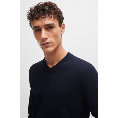 Sweter z dekoltem w serek BOSS Pacello-L BLU (50506042-404)