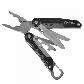 Multitool AZYMUT Turon - 10 narzędzi + karabińczyk +kabura do pasa (H-P224108)