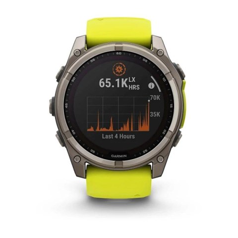 Zegarek Garmin Fenix 8 Solar Sapphire Titanium Amp Yellow/Graphite