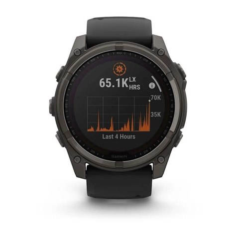 Zegarek Garmin Fenix 8 Solar Sapphire Titanium Carbon Grey DLC Black