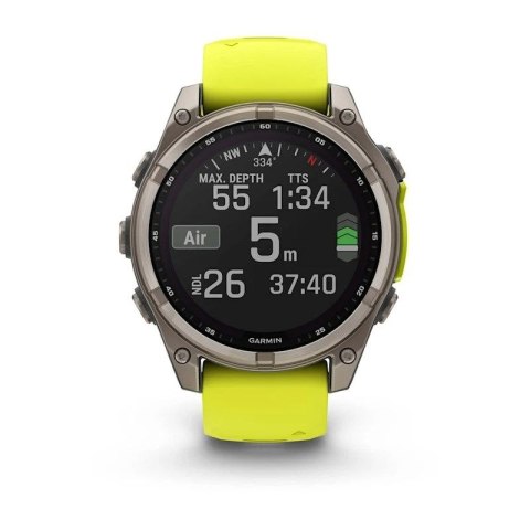 Zegarek Garmin Fenix 8 Solar Sapphire Żółty