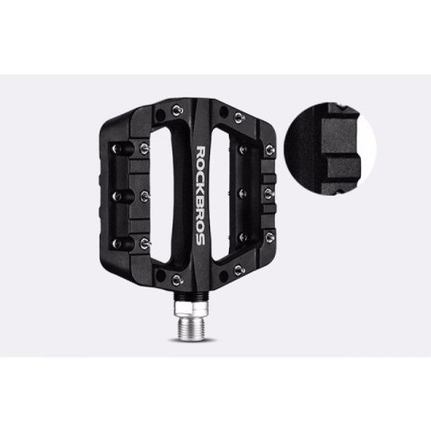 Zestaw pedałów rowerowych Rockbros 2017-12CBK z nylonu - czarny