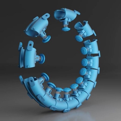 Hula hop HMS HHW01 z wypustkami i obciążnikiem niebieski