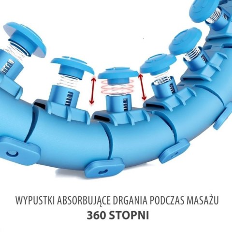 Hula hop HMS HHW01 z wypustkami i obciążnikiem niebieski