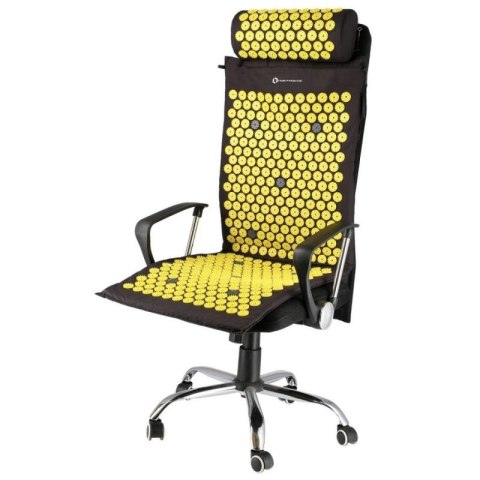 Mata do akupresury HMS AKM04 Premium czarna zestaw z poduszką