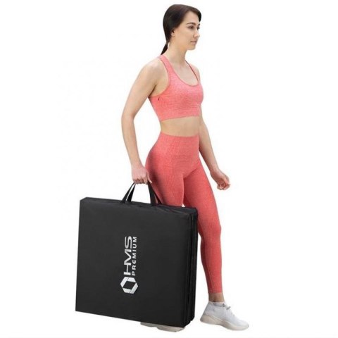 Materac gimnastyczny składany czarny 1800x600x500mm HMS MGS02