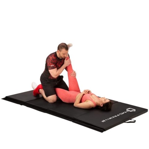 Materac gimnastyczny składany czarny 2400x1200x50mm HMS MGS01