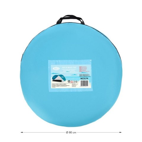 Namiot plażowy samorozkładający NILS CAMP NC3174 turkusowo-szary