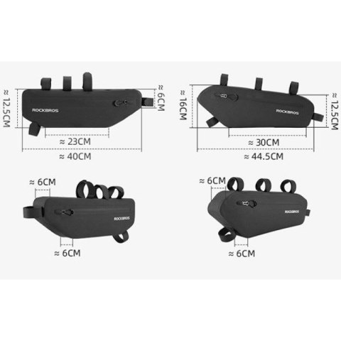 Sakwa rowerowa Rockbros AS-043 na rzepy 3l - czarna