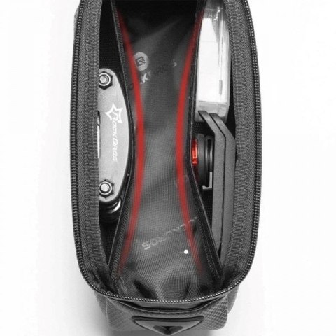 Sakwa rowerowa Rockbros B68-1 na ramę pancerna z kieszonką na telefon 1.7l - czarna