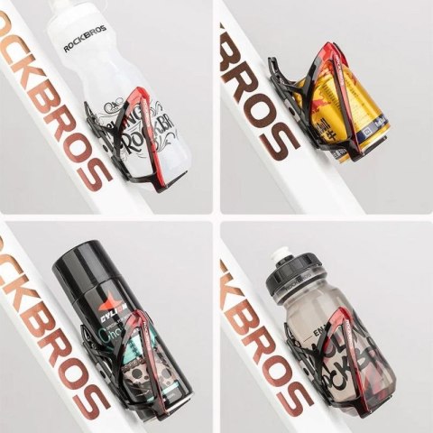 Uchwyt rowerowy Rockbros FK338 na bidon - czarno-czerwony