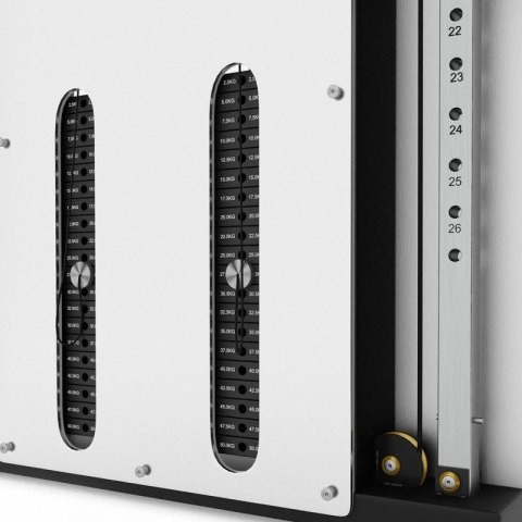 Brama treningowa przyścienna podwójna HMS BS302 ze stosem