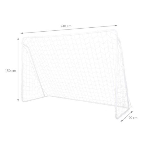 Bramka z siatką i panelem do celowania Nils BR240P 2w1 240x150cm 10-10-821