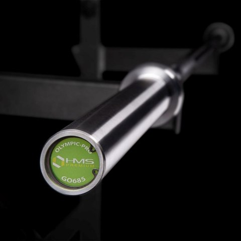 Gryf olimpijski 20 kg / 2200 mm z zaciskami lock jaw HMS GO685