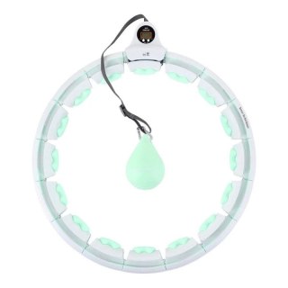 Hula hop HMS HHW06 z wypustkami, obciążnikiem i licznikiem zielony