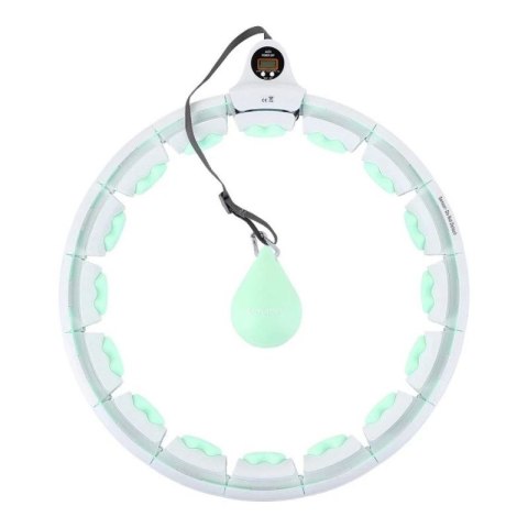 Hula hop HMS HHW06 z wypustkami, obciążnikiem i licznikiem zielony