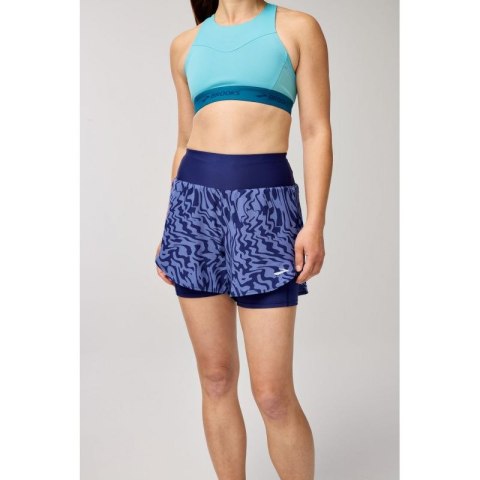 Damskie spodenki do biegania Chaser 5" 2-in-1 Short 2.0 granatowe