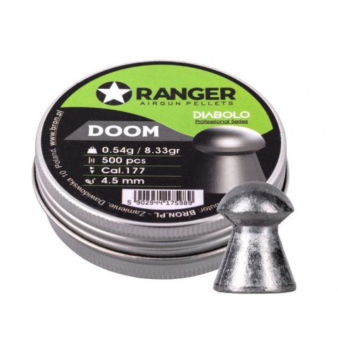 Śrut 4,5 mm RANGER Diabolo Professional Doom grzybek 500 szt. 0,54 g