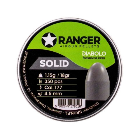 Śrut 4,5 mm RANGER Diabolo Professional Solid półokrągły 350 szt. 1,15 g