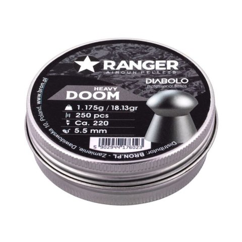 Śrut 5,5 mm RANGER Diabolo Doom Heavy płaski 250 szt. 1,175 g