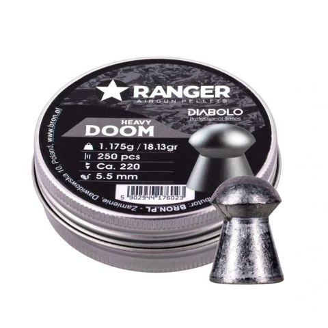 Śrut 5,5 mm RANGER Diabolo Doom Heavy płaski 250 szt. 1,175 g