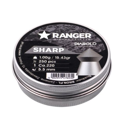 Śrut 5,5 mm RANGER Diabolo Sharp szpic 250 szt. 1,00 g