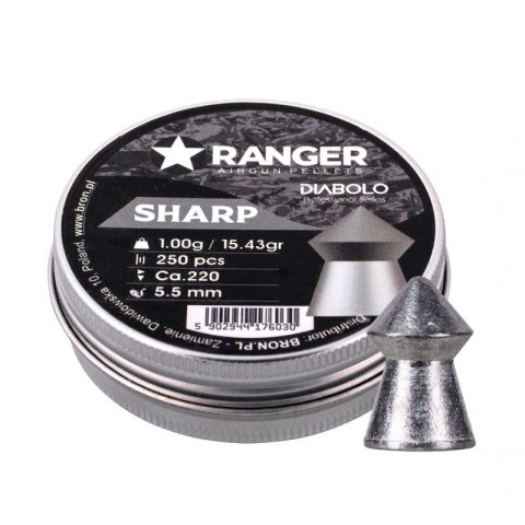 Śrut 5,5 mm RANGER Diabolo Sharp szpic 250 szt. 1,00 g