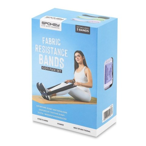Zestaw 3 oporowych gum materiałowych Spokey COTI FLEX SET