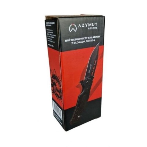 Nóż ratowniczy AZYMUT Rescue +przecinak pasów +zbijak szyb +pokrowiec