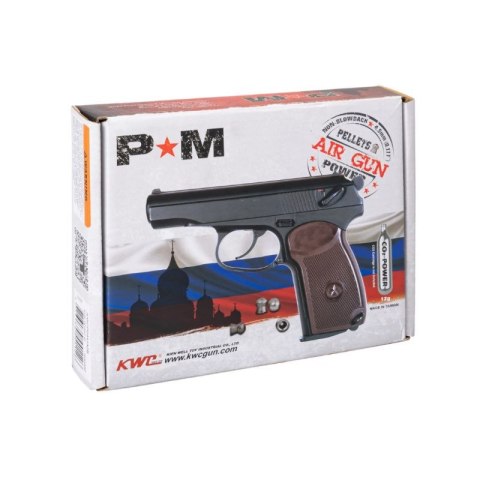 Wiatrówka pistolet RANGER PM Diabolo KWC kal. 4,5 2x6 strz. FULL METAL CO2 (AAKCPD441AZB)