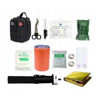 Apteczka wojskowa taktyczna z wypos-12 elem. HELBO Depan HEL004 czarna (HEL004-CZARNA)