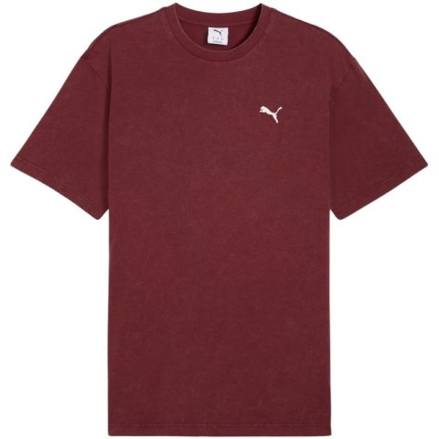 Koszulka męska Puma Ess Elevated Relaxed Wash Tee bordowa 688048 96