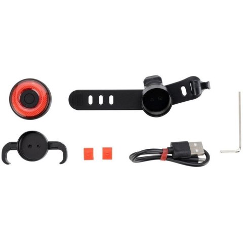 Lampka rowerowa Rockbros Q5 tylna z inteligentnym systemem stop - czarna