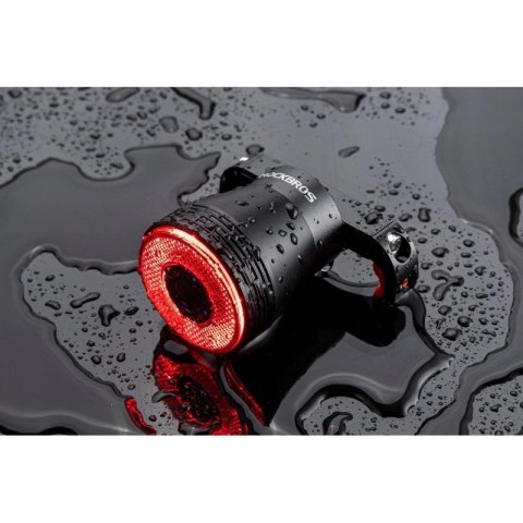 Lampka rowerowa Rockbros Q5 tylna z inteligentnym systemem stop - czarna