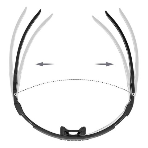 Okulary rowerowe Rockbros fotochromowe, z ochroną UV i wkładką korekcyjną - przezroczyste czarne